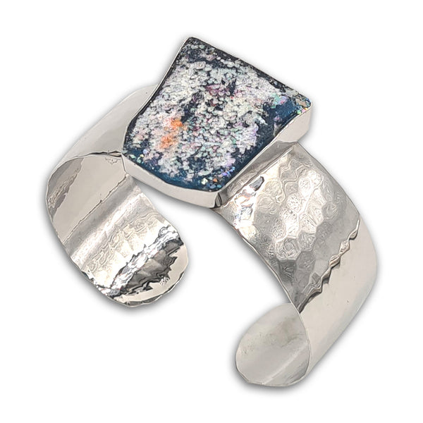 צמיד כסף מרוקע - זכוכית רומית 1