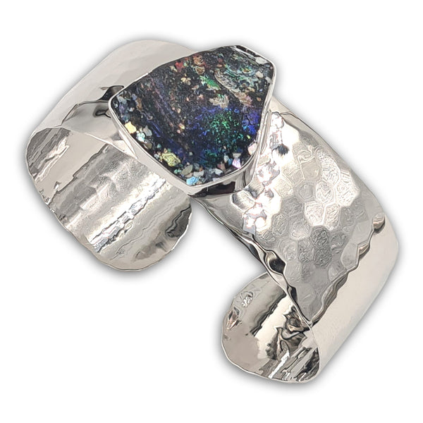 צמיד כסף רקוע - זכוכית רומית 4