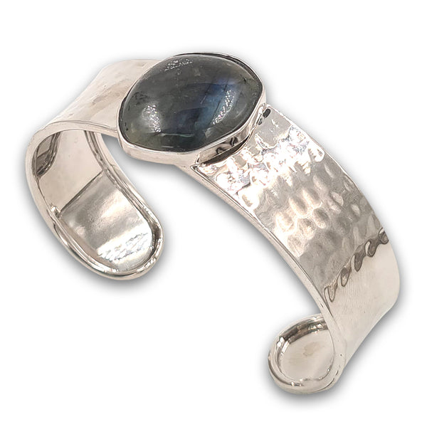 צמיד כסף 925 מחושל - לברדוריט 1