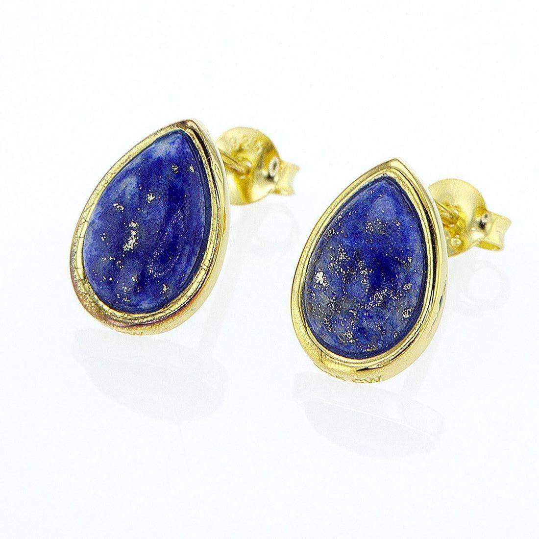 Stud Teardrop earring - Turquoise stone