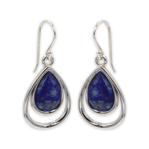 Tear drop silver earring- Turquoise