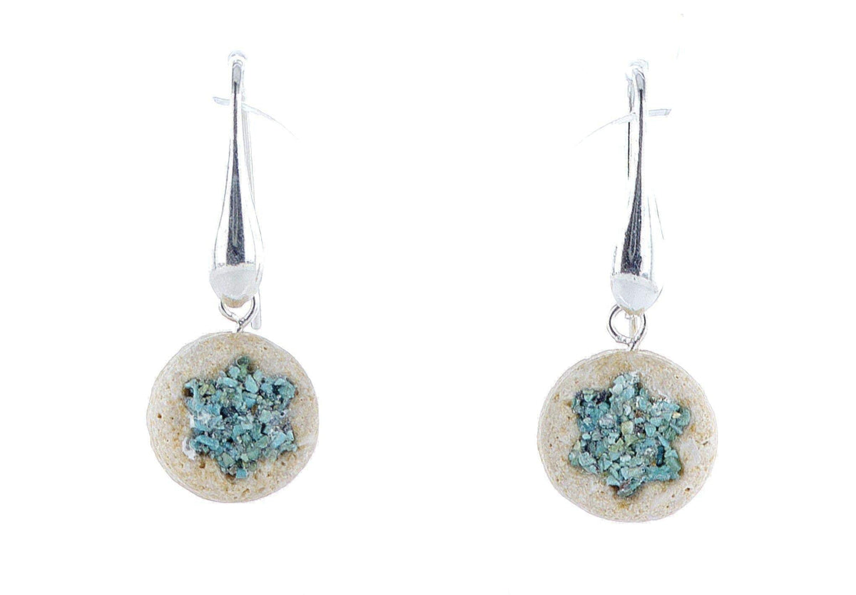 earring - Turquoise-Agat Art Design LTD-silver,STONE,turquoise