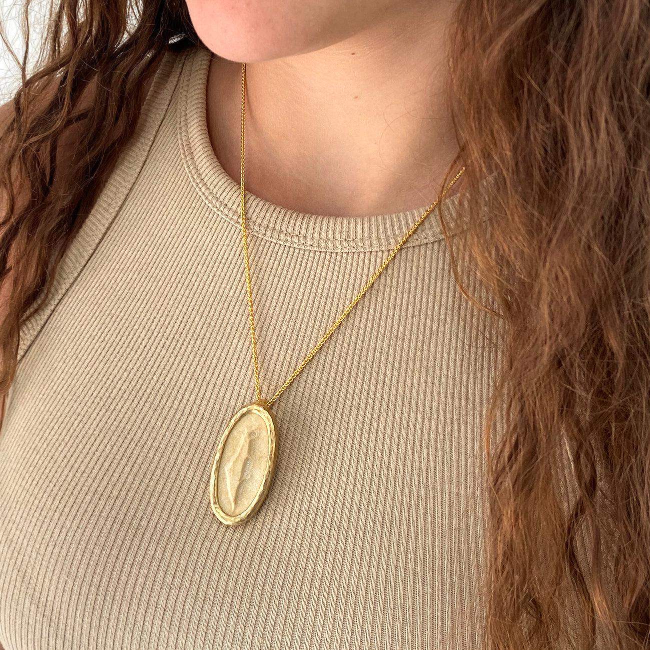 Israel map 14K Gold pendant - Gold Jerusalem Stone-Agat Art Design LTD-45,50,55,gold