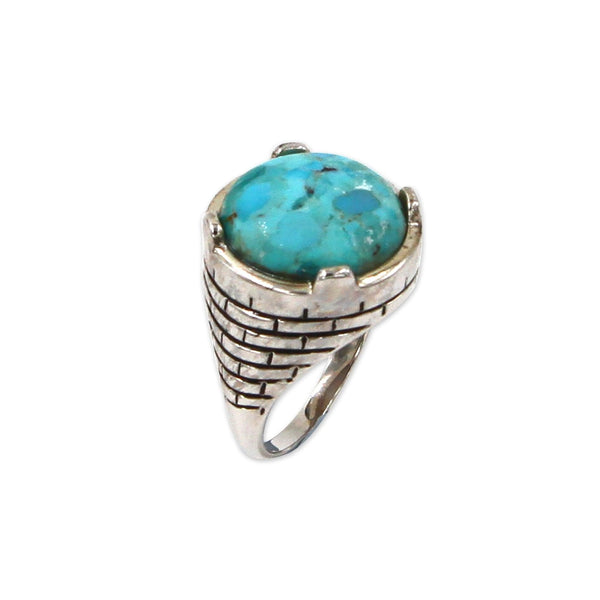 Western wall silver ring - Turquoise stone-Agat Art Design LTD-silver,vermeil
טבעת כסף עם אבן טורקיז, טבעת עם אבן טורקיז, טבעת אבן טורקיז