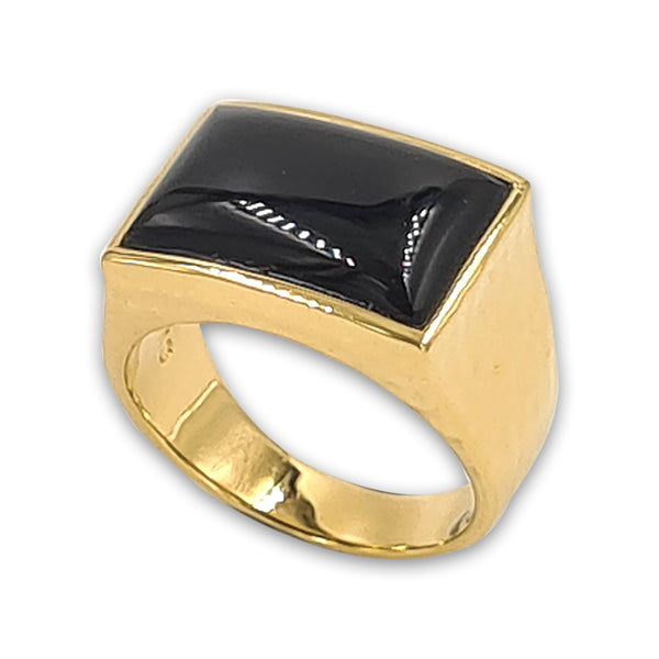 טבעת מצופה זהב 14 קראט עם אמטיסט