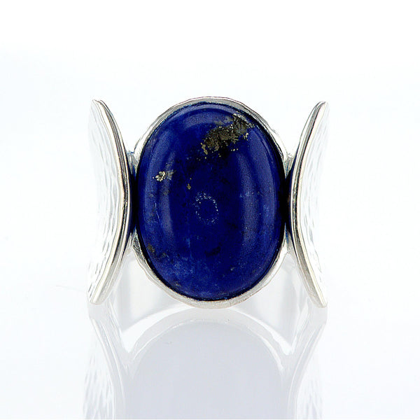 כנפיים טבעת אוניקס שחור כסוף