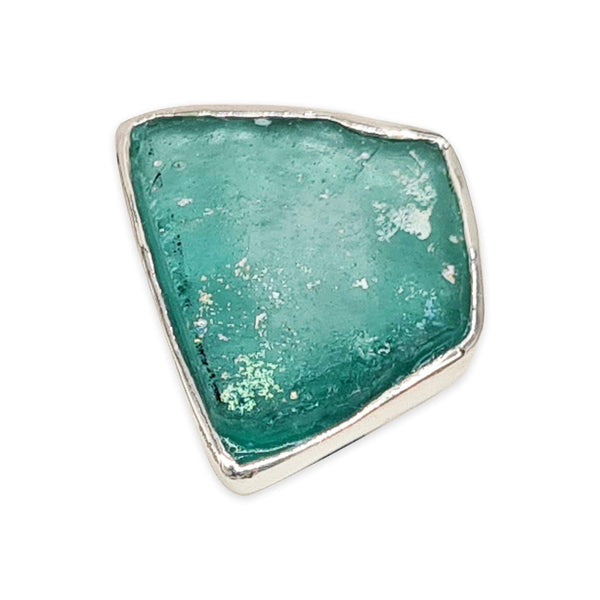 925 sterling silver Artisan Ring Roman Glass
