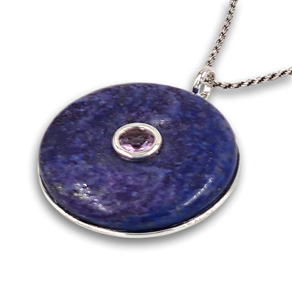 Lapis and Amethyst pendant