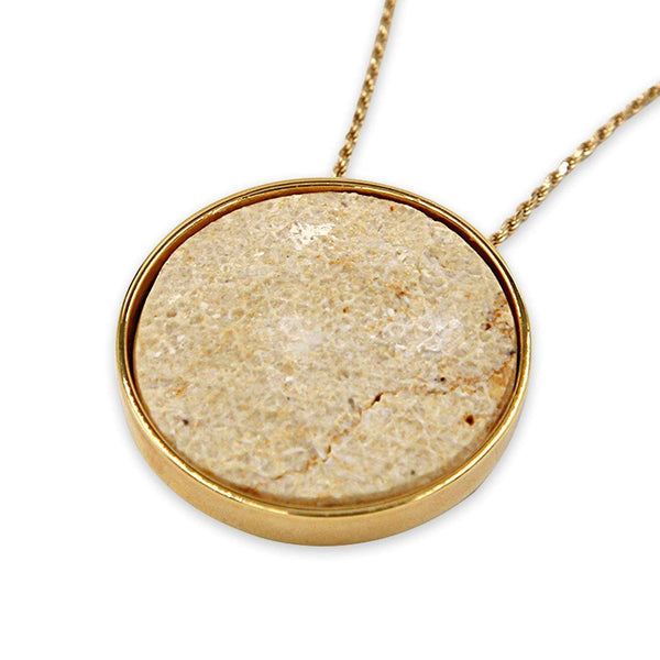 David star 14K vermeil pendant - Gold Jerusalem Stone-Agat Art Design LTD-45,50,55,vermeil