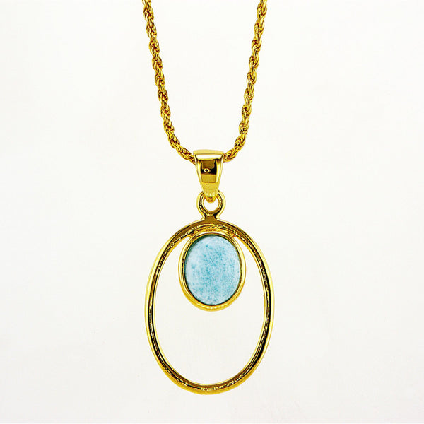 תליון מצופה זהב 14 קראט עם אודם