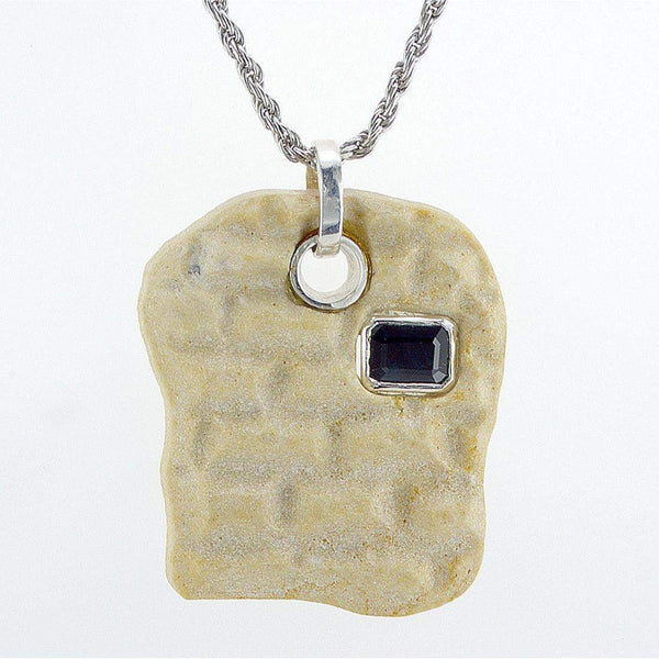 western Wall pendant - Gold Jerusalem stone