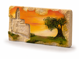 III אבל הרי ירושלים - חריטת בית המקדש עם עץ זית