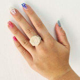 David star silver ring –Gold Jerusalem stone-Agat Art Design LTD-silver