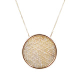 David star 14K Gold pendant -  Gold Jerusalem Stone