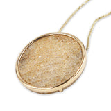 David star 14K Gold pendant -  Gold Jerusalem Stone