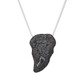 Sea of Galilee silver pendant - volcanic stone