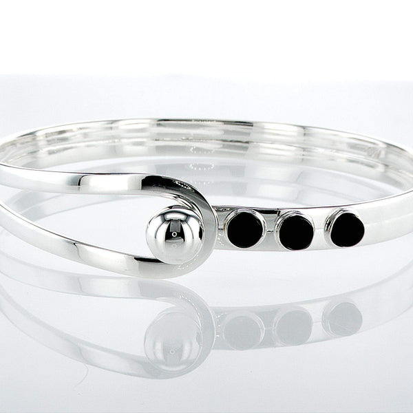 Silver Bracelet Black Onyx-Agat Art Design LTD-925 silver bracelet,bangle,Bracelet for her,cuff bracelet,december birthstone,gemstone bracelet,gift for her,handmade jewelry,Onyx,Ruby