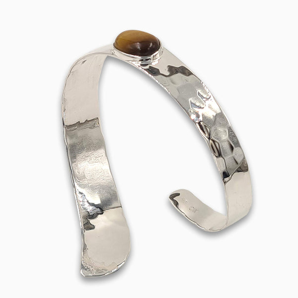 Silver cuff Bracelet Turquoise-Agat Art Design LTD-925 silver bracelet,August birthstone,bangel,boho,December birth,gift for her,hammering,handmade jewelry,Statement,Tiger Eye,Turquoise stone bracelet for women,woman bracelet