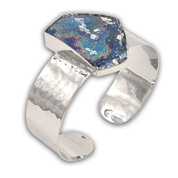 צמיד כסף מרוקע - זכוכית רומית 3