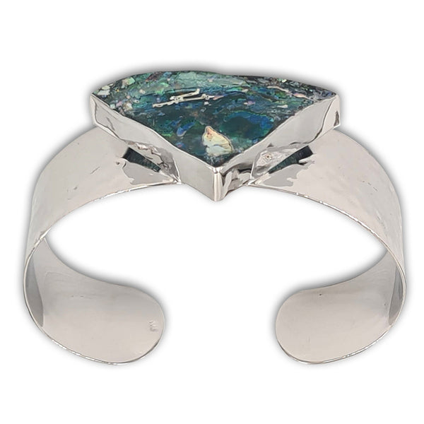 צמיד כסף מרוקע - זכוכית רומית 5