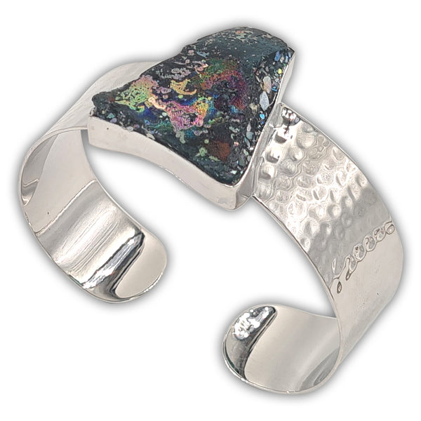 צמיד כסף מעובד - זכוכית רומית 7