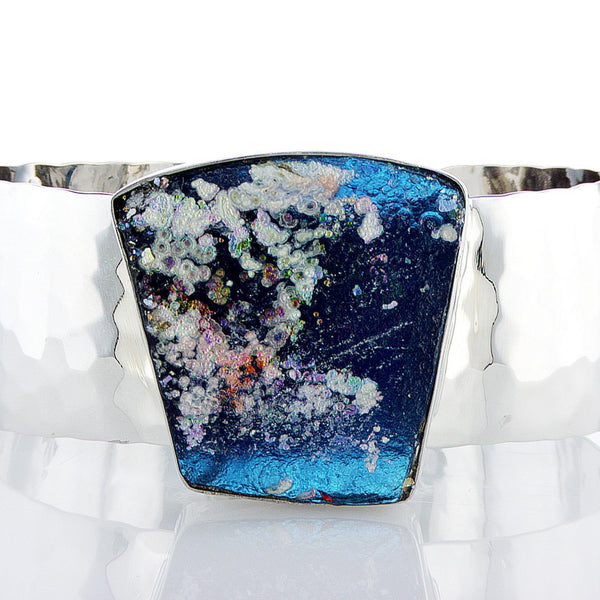 צמיד כסף מחושל - זכוכית רומית 10