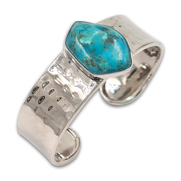 צמיד כסף 925 מחושל - טורקיז 1