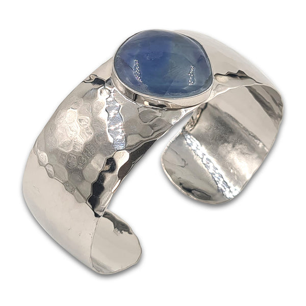 צמיד כסף 925 מחושל - פלואוריט