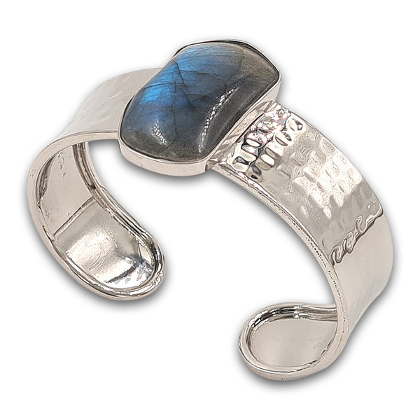 צמיד כסף 925 מחושל - לברדוריט 5