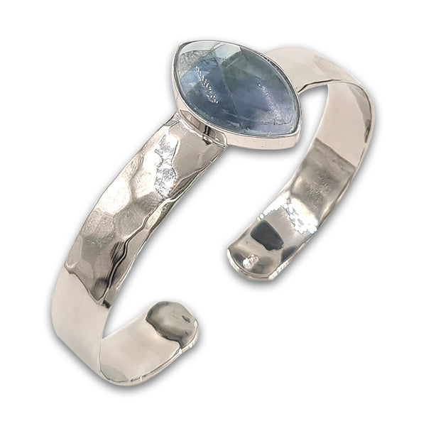 צמיד כסף 925 מחושל - פלואוריט 4