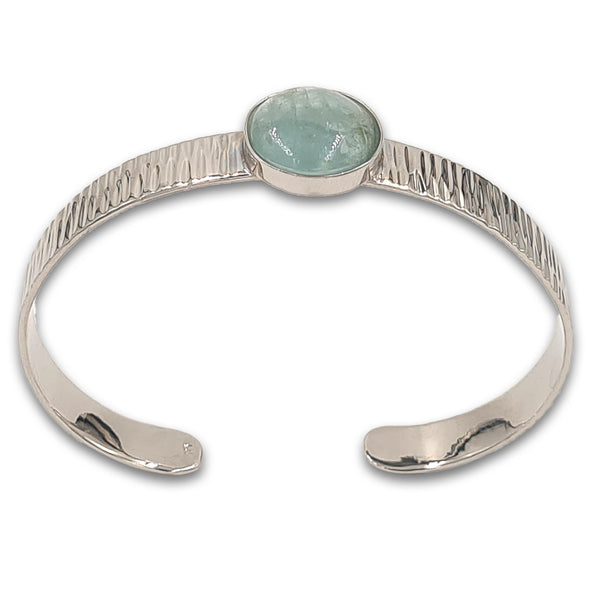 צמיד כסף 925 מחושמל - אקוואמרין 1