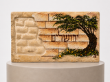 אבן הרי ירושלים - חריטת לבנים ועץ זית - ירושלים