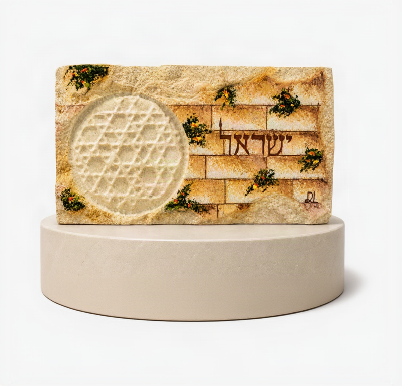 אבן הרי ירושלים - חריטת מגן דוד - ישראל