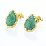 Stud Teardrop earring - Turquoise stone