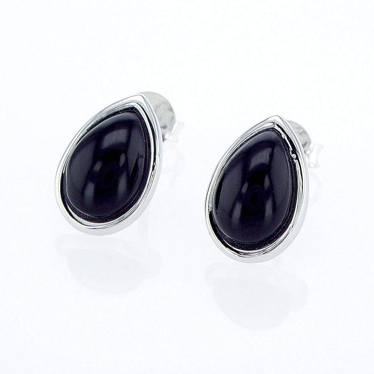 Stud Teardrop earring - Turquoise stone-Agat Art Design LTD-14K Gold,Eilat stone,gold,Lapis,onyx,Ruby,silver,STONE,turquoise
