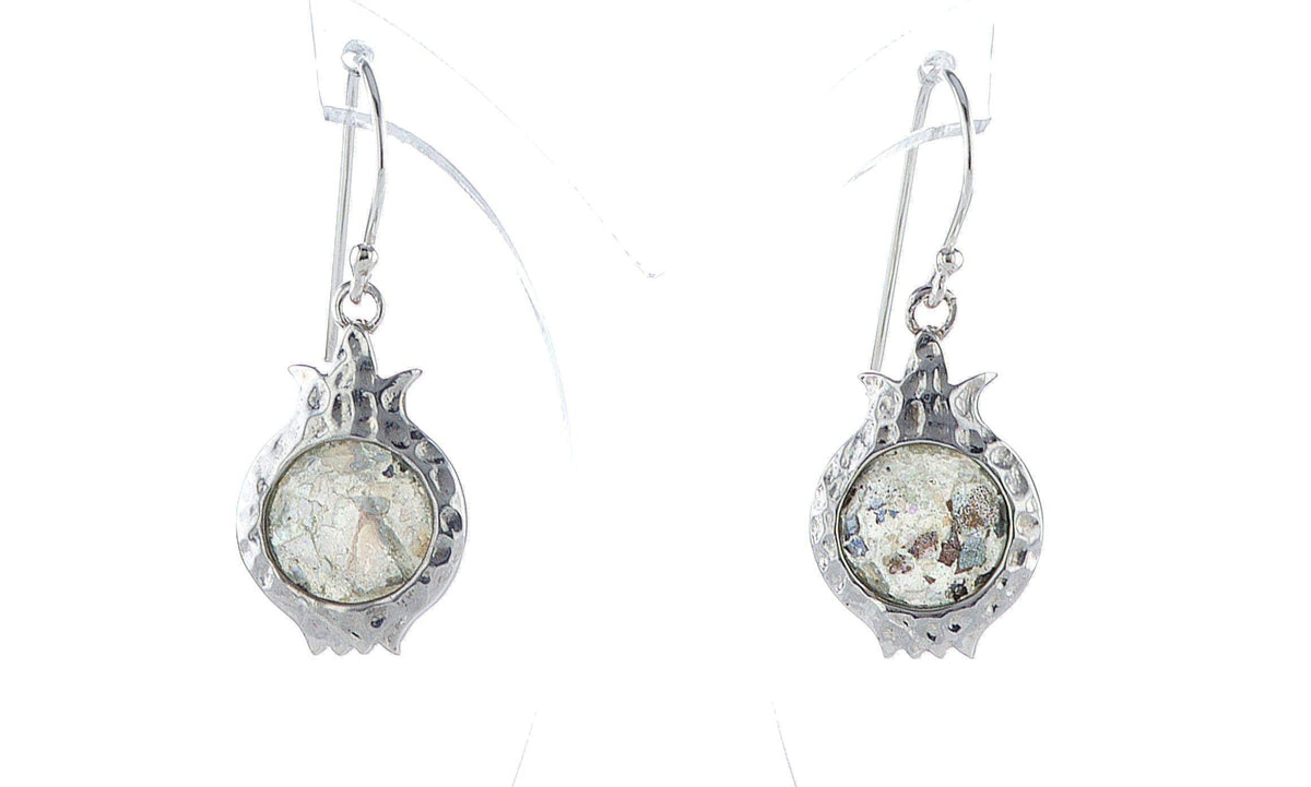 Sterling Silver Pomegranate earring-Agat Art Design LTD-Ruby,silver,STONE