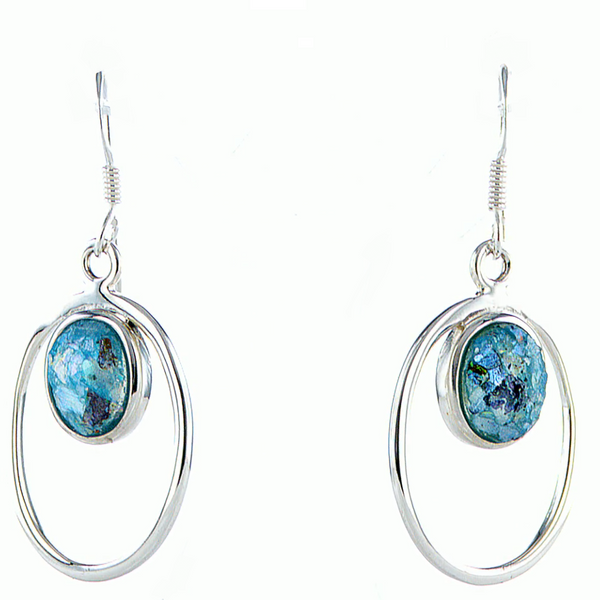 עגילים מצופים זהב 14 קראט עם אודם