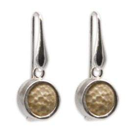 David star earring- gold Jerusalem stone