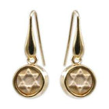 David star earring- gold jerusalem stone-Agat Art Design LTD-14K Gold,silver,STONE,vermeil