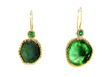Emerald 14K gold Earring
