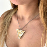 Tringle pendant - Gold Jerusalem stone-Agat Art Design LTD-45,50,55,gold jerusalem stone,silver