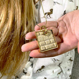 Western Wall silver pendant - Gold Jerusalem stone-Agat Art Design LTD-45,50,55,silver,vermeil