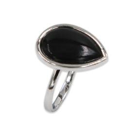 Teardrop silver ring - Turquoise stone-Agat Art Design LTD-silver,Turquoise