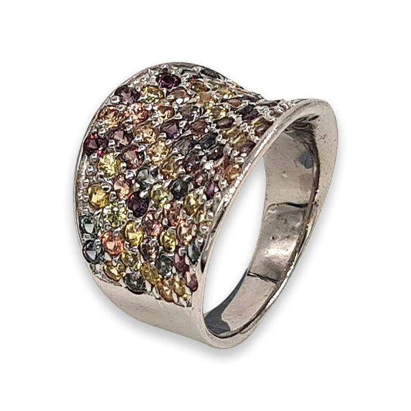925 silver multi stone ring