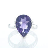 Amethyst dainty silver ring-Agat Art Design LTD-Ruby,silver,STONE,woman ring