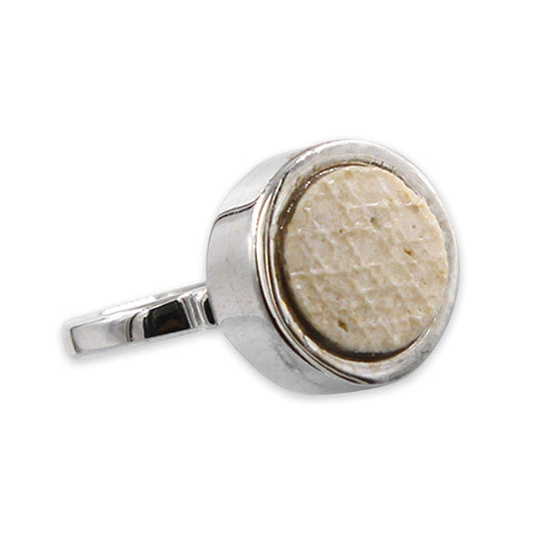 David star silver ring – gold Jerusalem stone