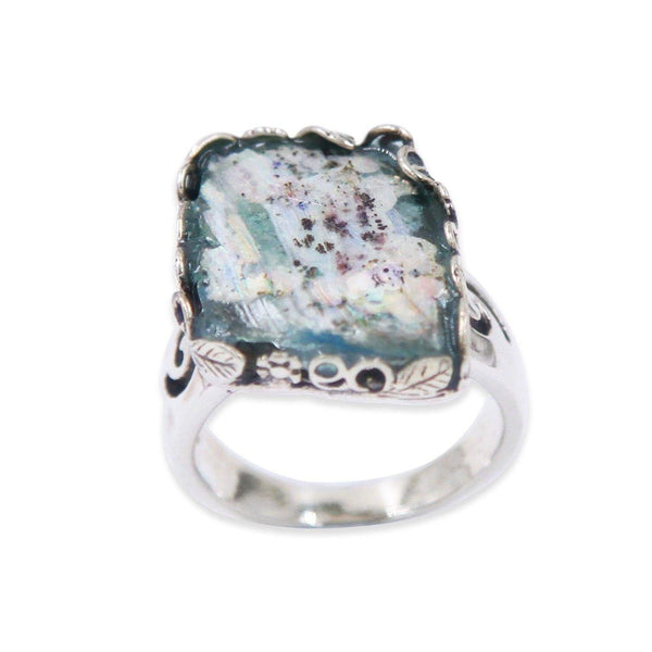 Ancient Roman Glass silver Ring
