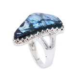 filigree sterling silver  Ring - Roman Glass