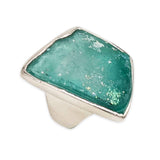 925 sterling silver Artisan Ring Roman Glass