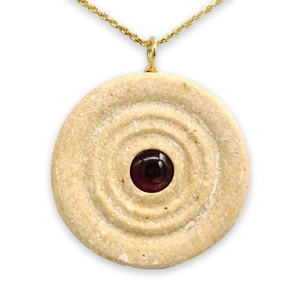 תליון אינסוף - אבן גרניט וקורנליאן